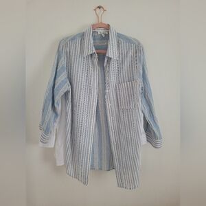 HEARTLOOM ANTHROPOLOGIE STRIPE BUTTON DOWN SHIRT XS
